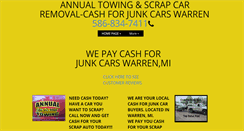 Desktop Screenshot of annualtowingscrapcarremovalcashforjunkcarswarren.com